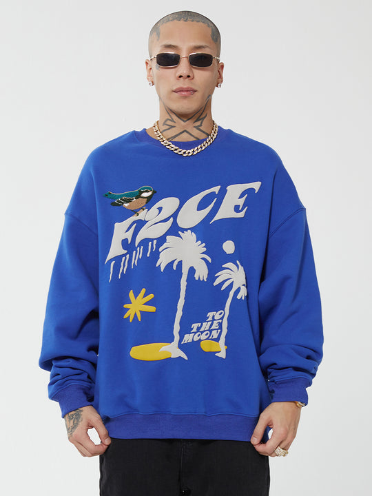 F2CE LOGO Foam Creative Print Embroidery Sweatshirts | Face 3 Face