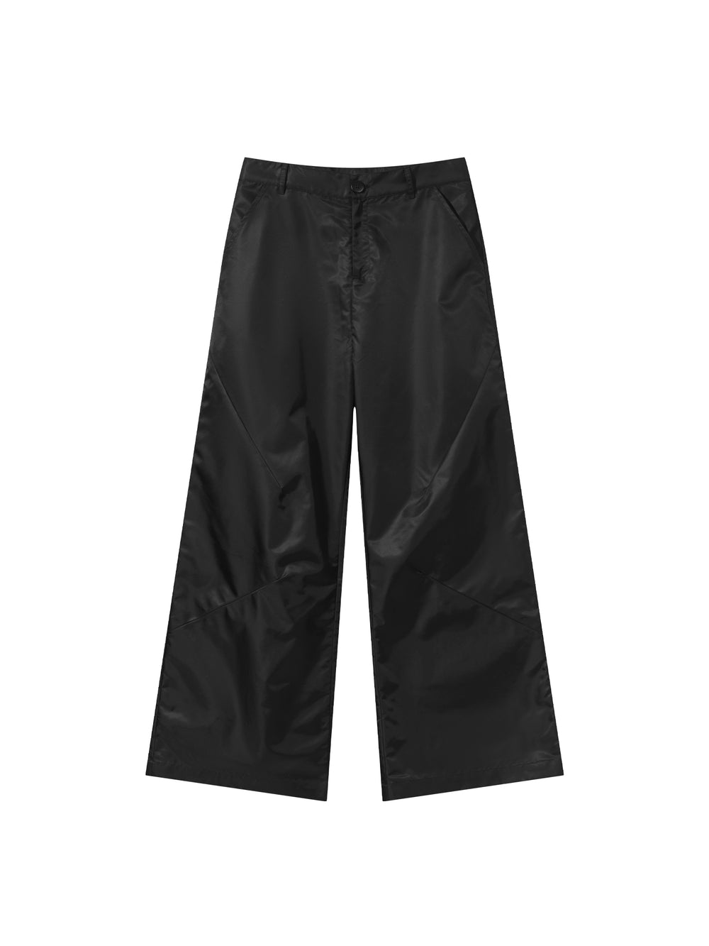BLIND NO PLAN Silhouette Straight Leg Nylon Pants