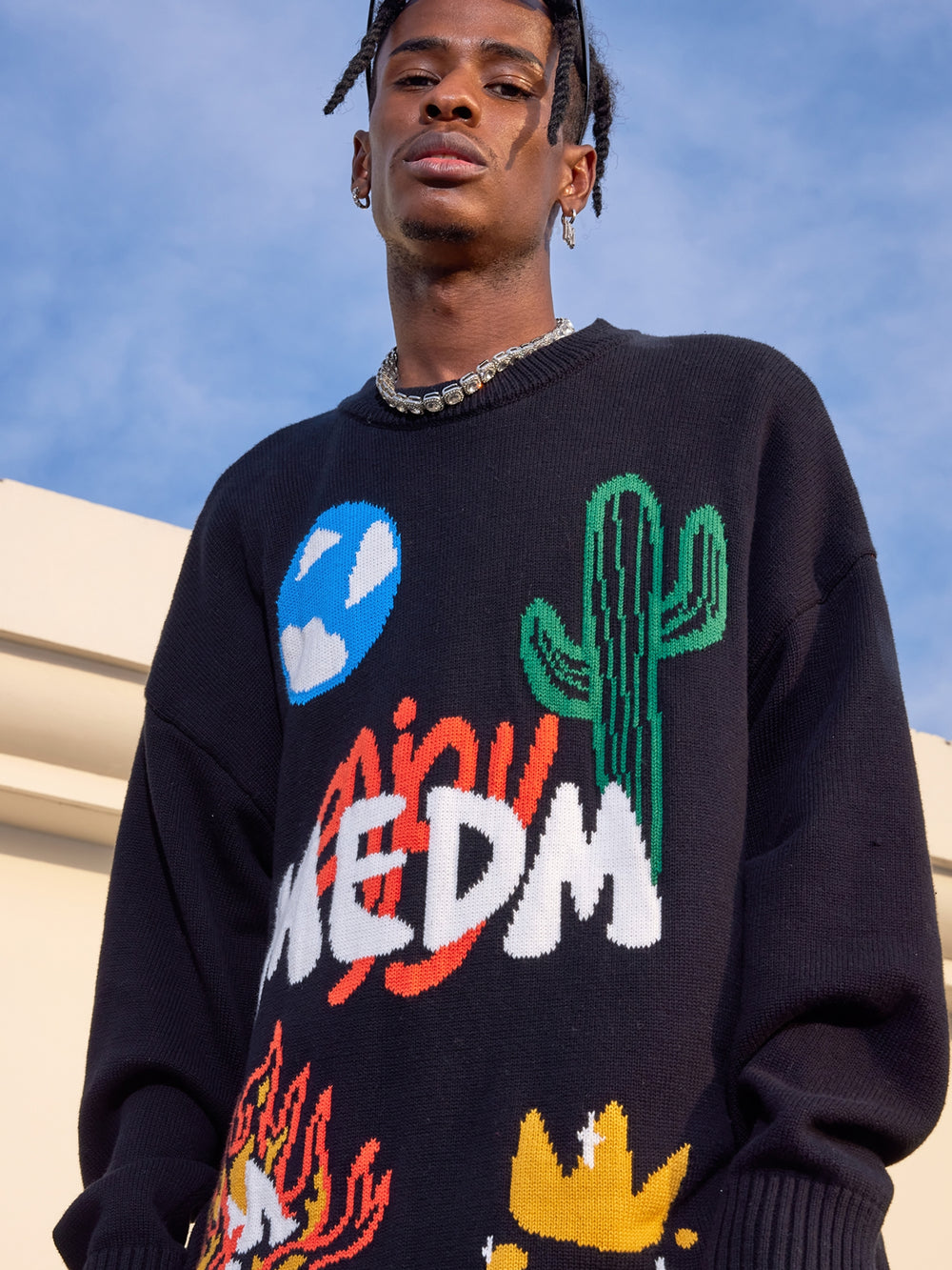 MEDM Campfire Cactus Knit Sweater | Face 3 Face
