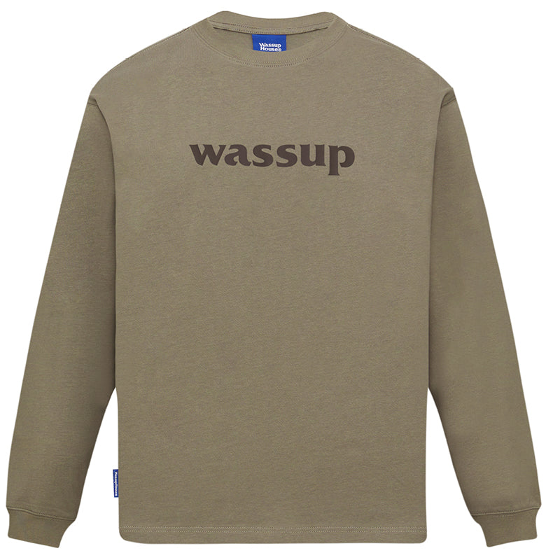 Wassup House Basic Logo printed Long Sleeved Tee