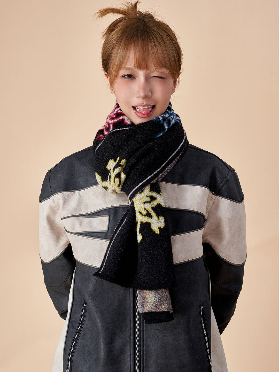 EVILKNIGHT(EK) Jacquard Versatile Warm Scarf