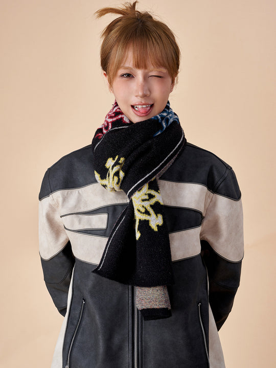 EVILKNIGHT(EK) Jacquard Versatile Warm Scarf