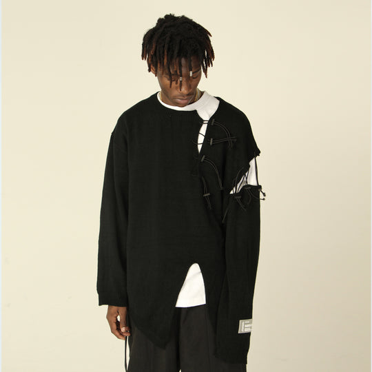 Harsh and Cruel Destruction Knit Sweater | Face 3 Face