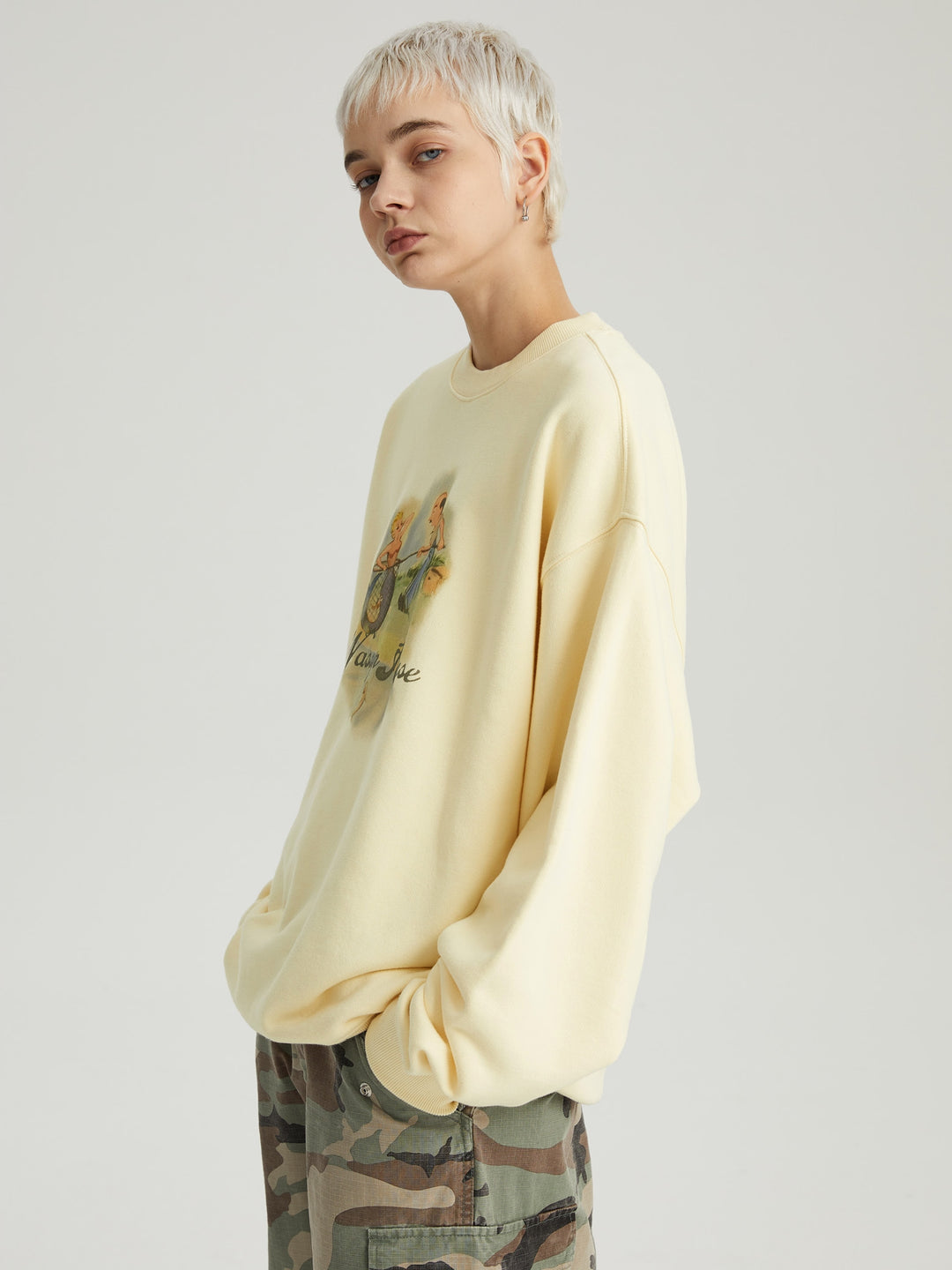 Wassup House Mermaid Tale Printed Sweatshirt