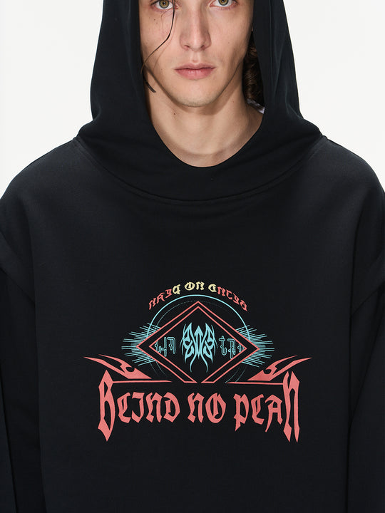 BLIND NO PLAN Fake Two Printed Hoodie