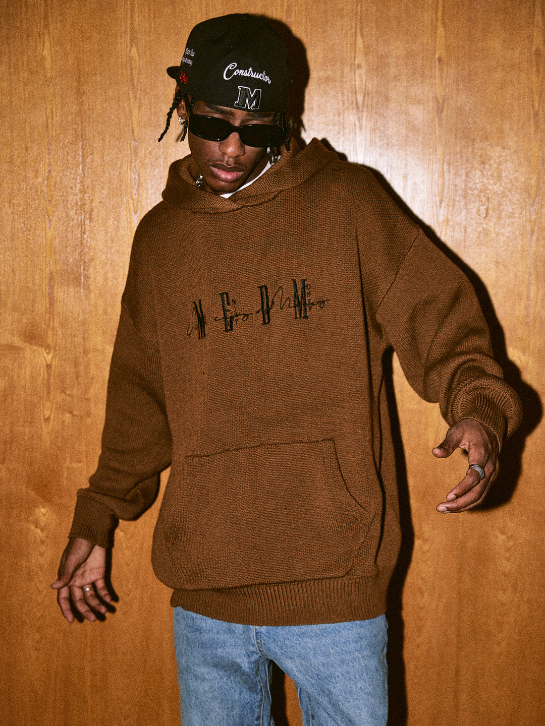 MEDM Logo hooded Knit Sweater | Face 3 Face