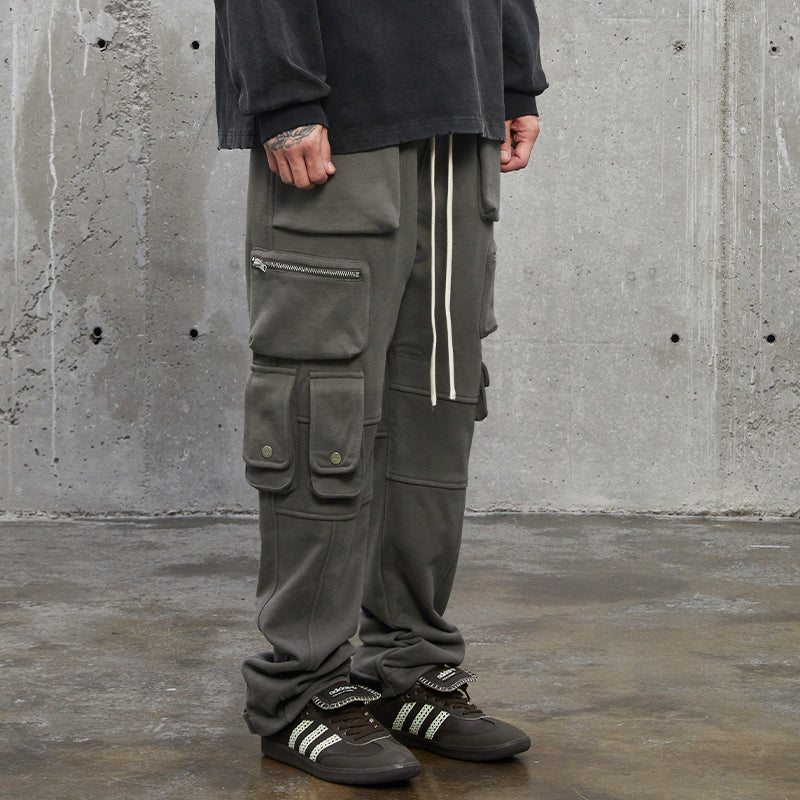 F2CE Functional Multi Zipper 3D Pockets Cargo Sweatpants