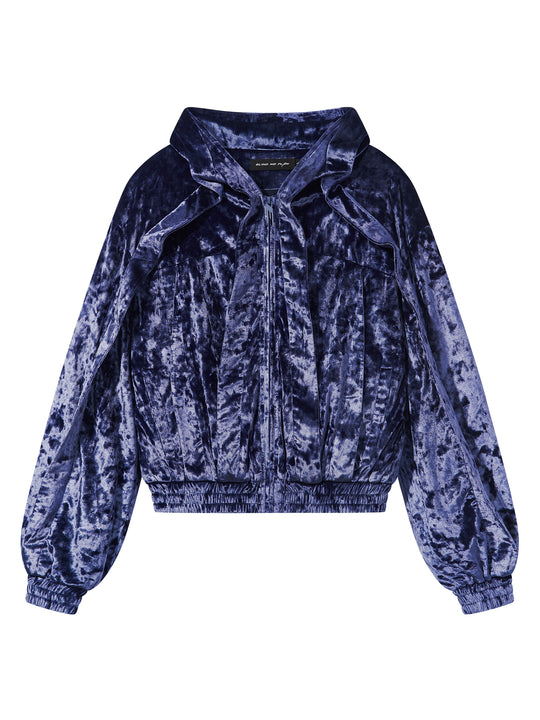 BLIND NO PLAN 3D Fly Hank Velvet Zipper Hoodie