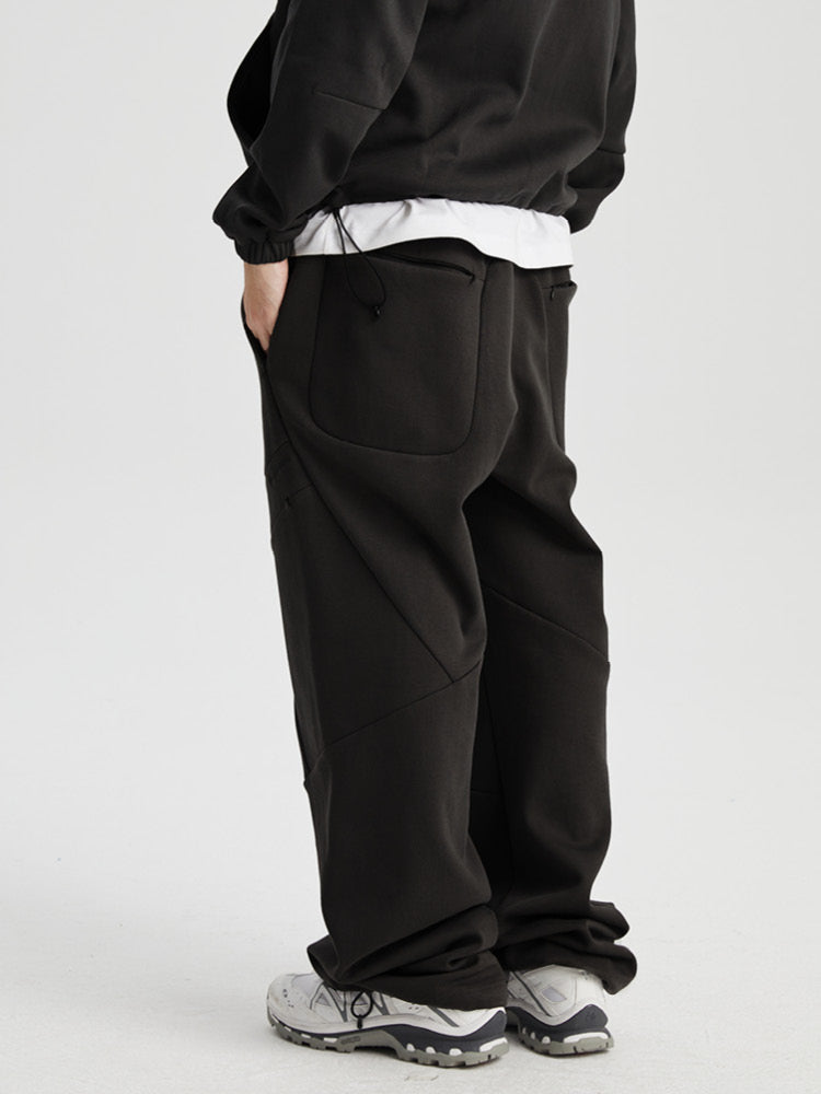 Wassup House Patchwork Deconstructed Zipper Sweat Pants