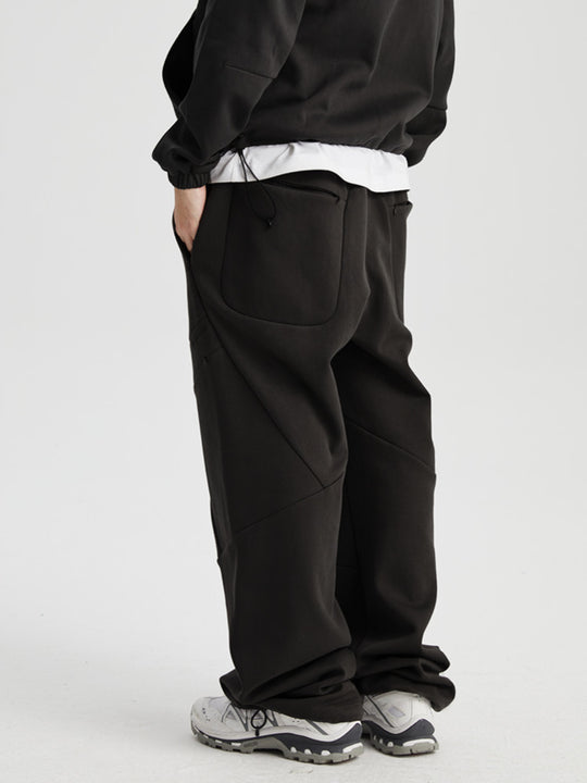 Wassup House Patchwork Deconstructed Zipper Sweat Pants
