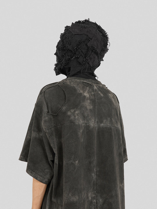 UNDERWATER Destruction Cross Deconstruction Zipper Tee Black