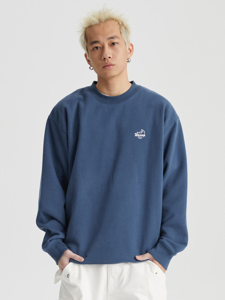 Wassup House Crab Graffiti Word Foam Printing Sweatshirt