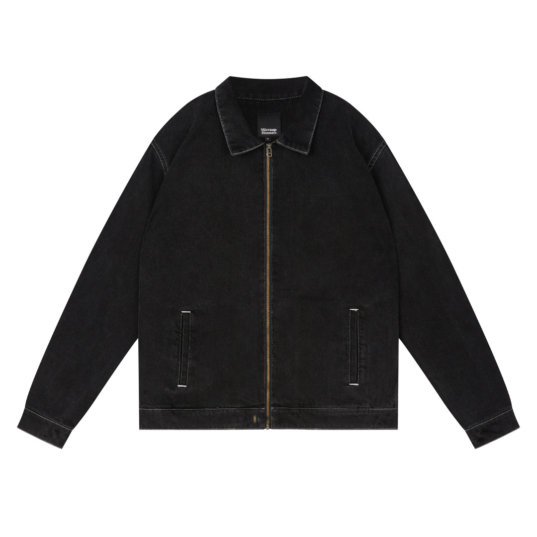 Wassup House Denim Basic Zipper Jacket