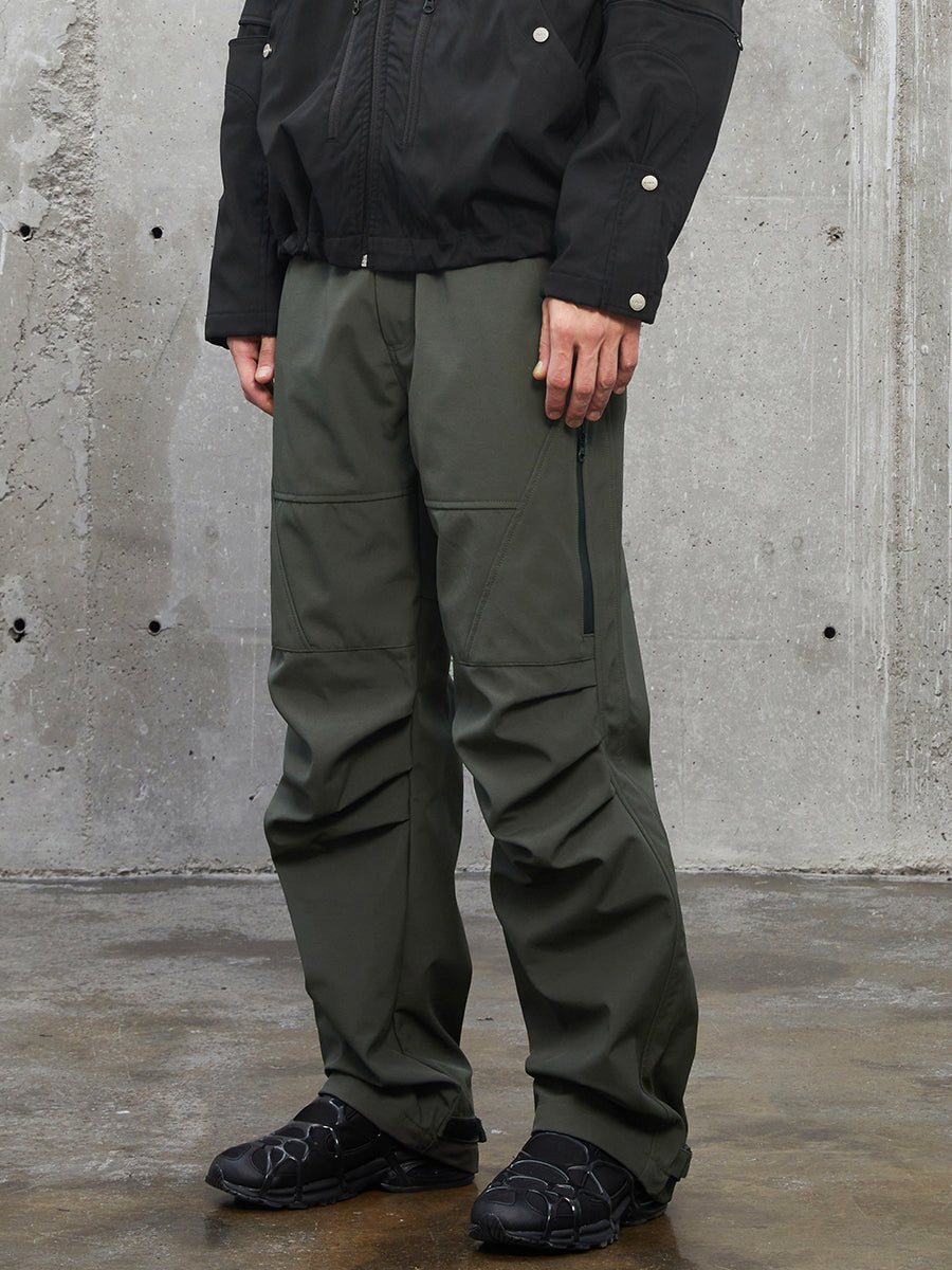 F2CE Nylon Knee Pleats Paratrooper Pants