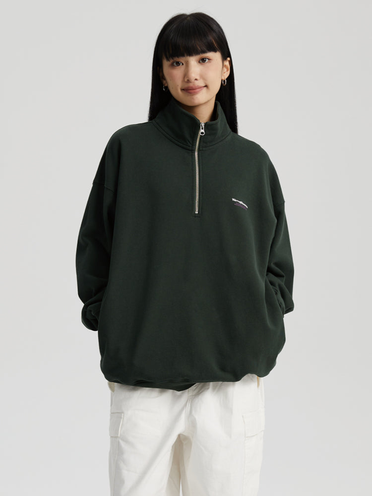 Wassup House Half Zipper Logo Sweatshirt