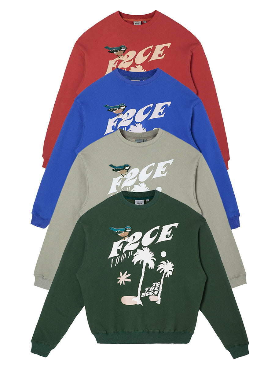 F2CE LOGO Foam Creative Print Embroidery Sweatshirts | Face 3 Face