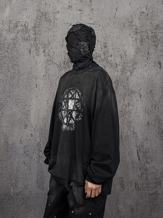 UNDERWATER Destruction Dark Printed Long Sleeve Tee