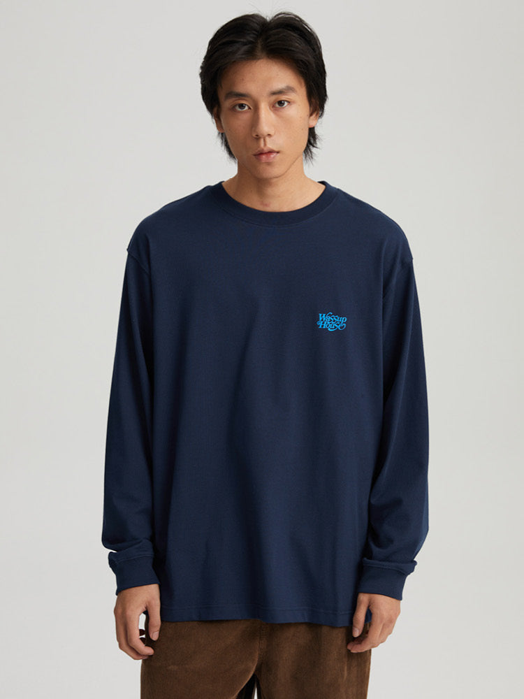 Wassup House Liner Font Logo Long Sleeved Tee