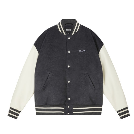 Wassup House Color Blocking Baseball Jacket