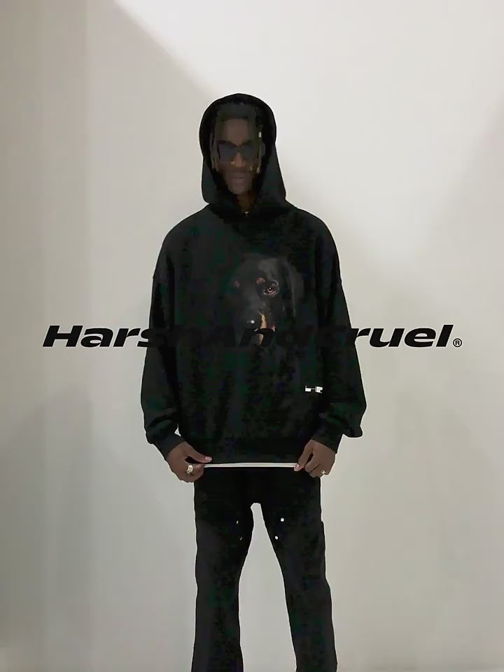 Harsh and Cruel Rottwieiler Printed Hoodie