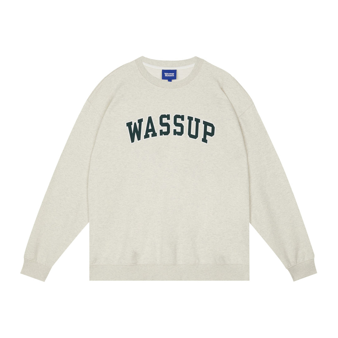 Wassup House Patch Embroidery Logo Sweatshirt