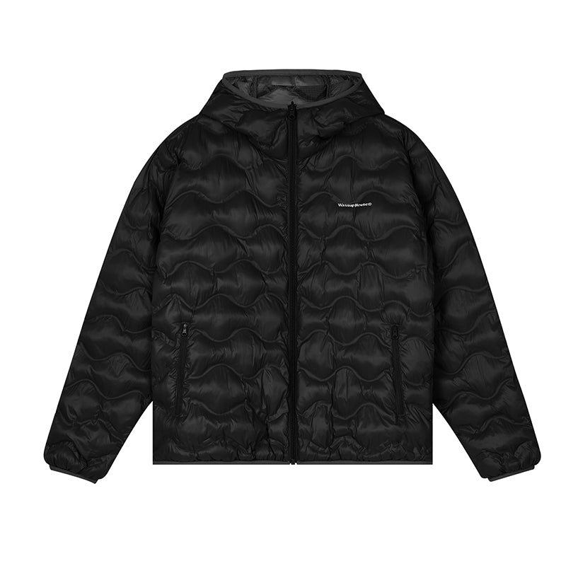 Wassup House Reversible Military Quilt Hooded Down Jacket