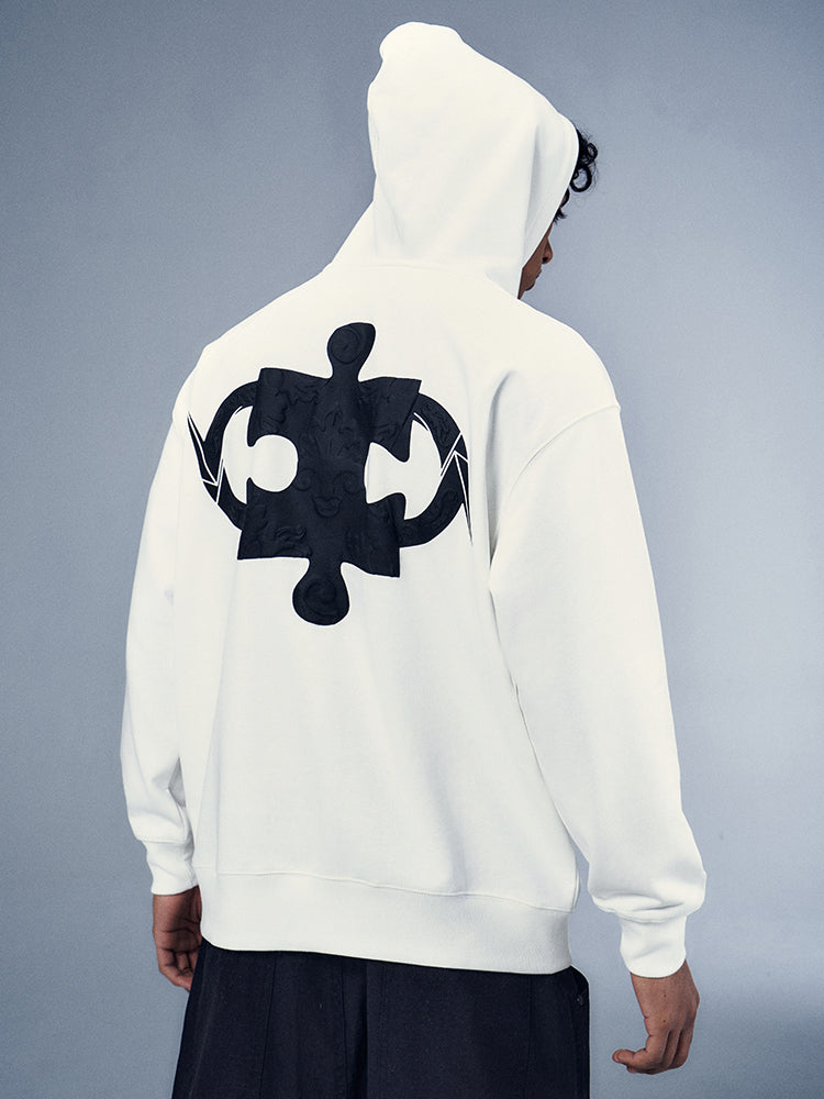 YADcrew x BIPOLAR Embossed Foam Hoodie