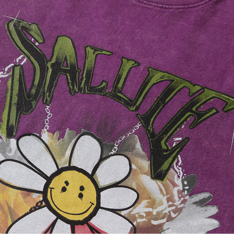 SALUTE Daisy Sunflower Smiley Flower Tee | Face 3 Face