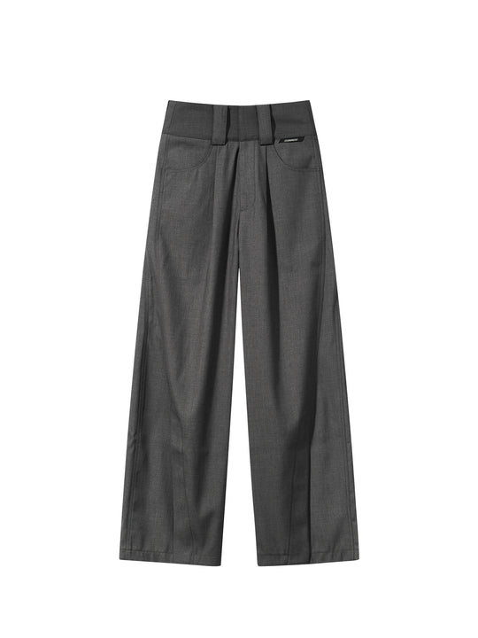 BLIND NO PLAN Wide Waisted Contour Suit Pants