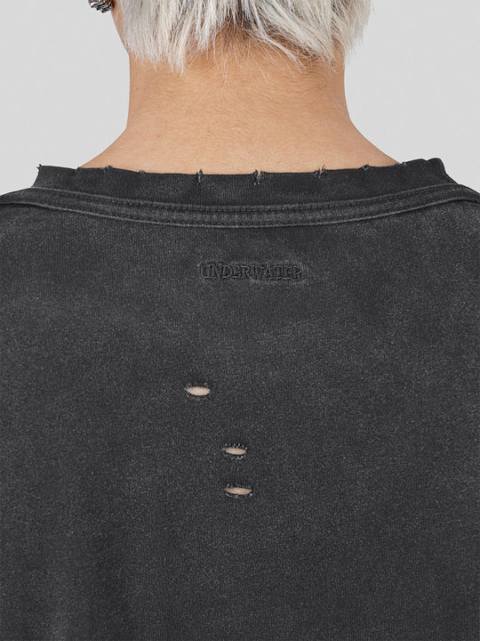 UNDERWATER Wormhole Destruction ALIVE Printed Long Sleeve Tee