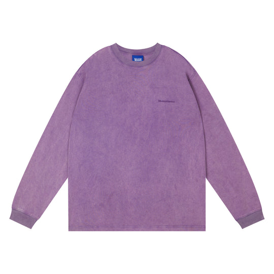 Wassup House Washed Faded Logo Long Sleeved Tee