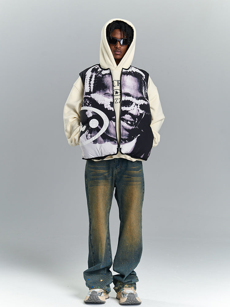 YADcrew Washed Ink Destruction Denim Jeans