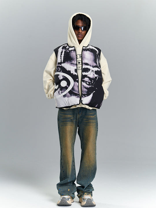 YADcrew Washed Ink Destruction Denim Jeans