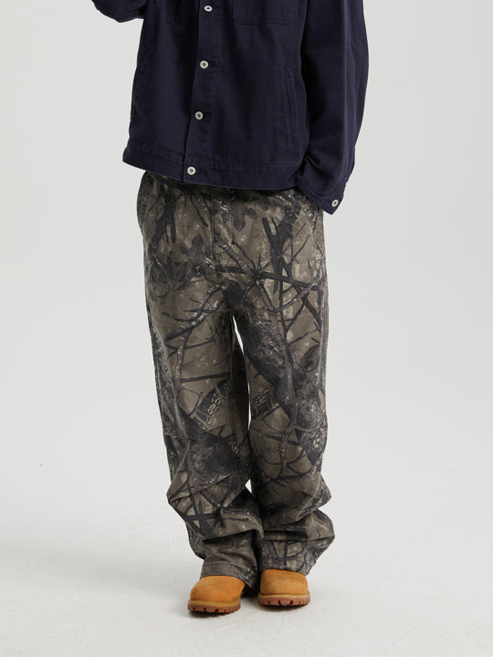 Wassup House Tree Camouflage Old Work Pants
