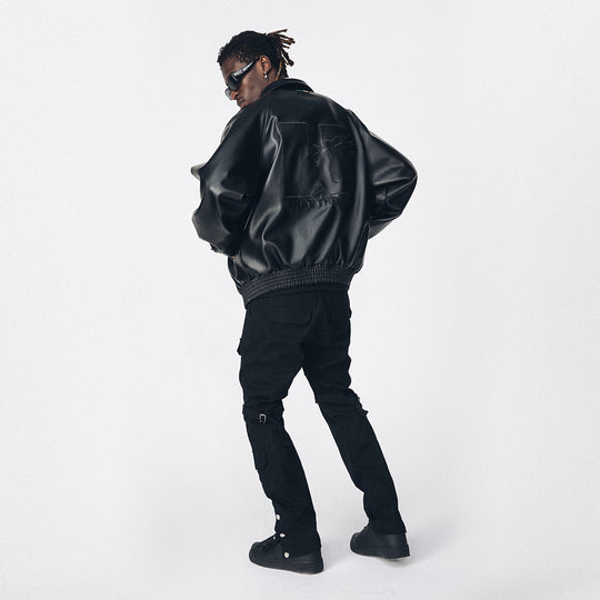 ANTIDOTE WTF Logo PU Leather Jacket | Face 3 Face