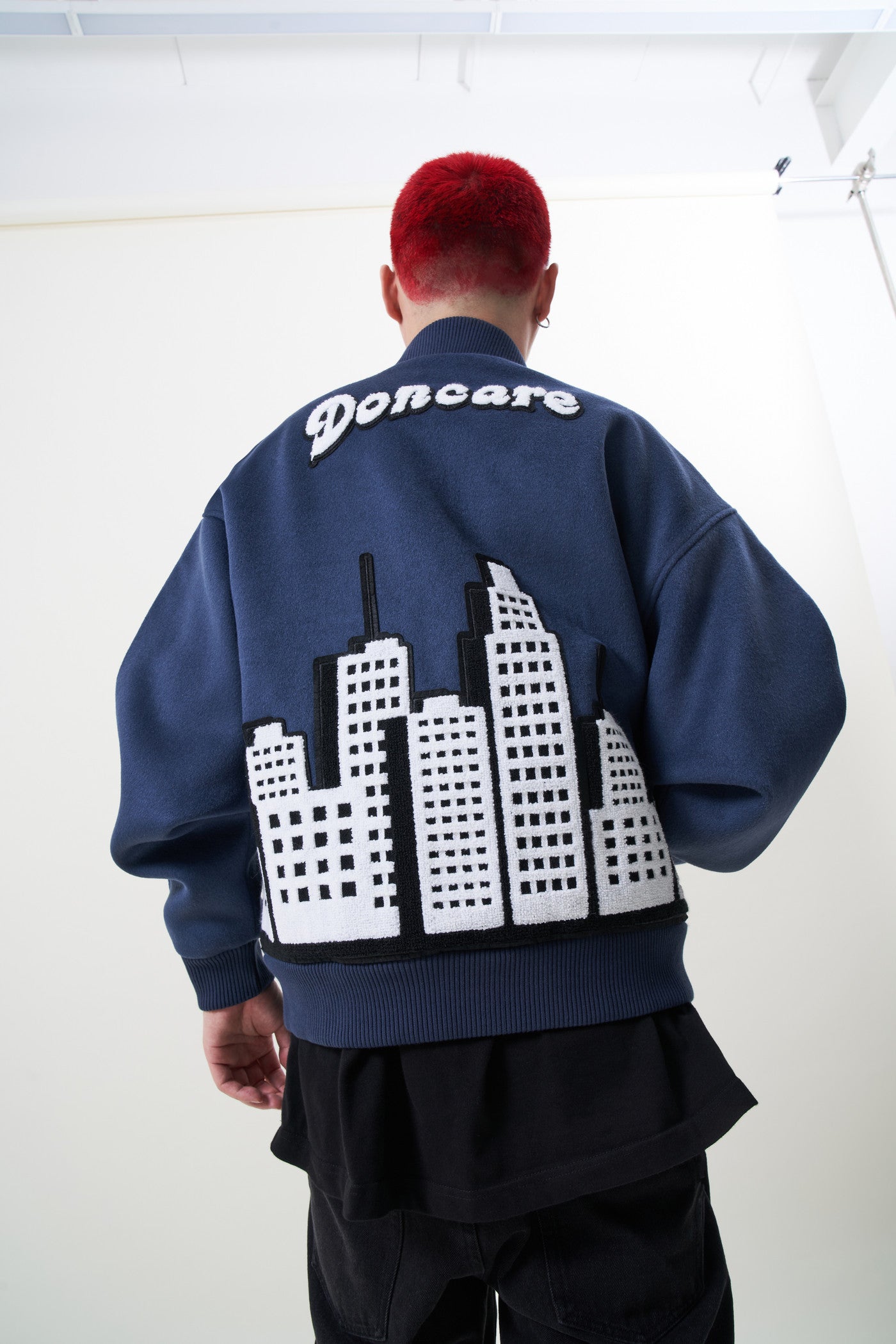 Navy Blue Doncare Casino Baseball Varsity Jacket - Maker of Jacket