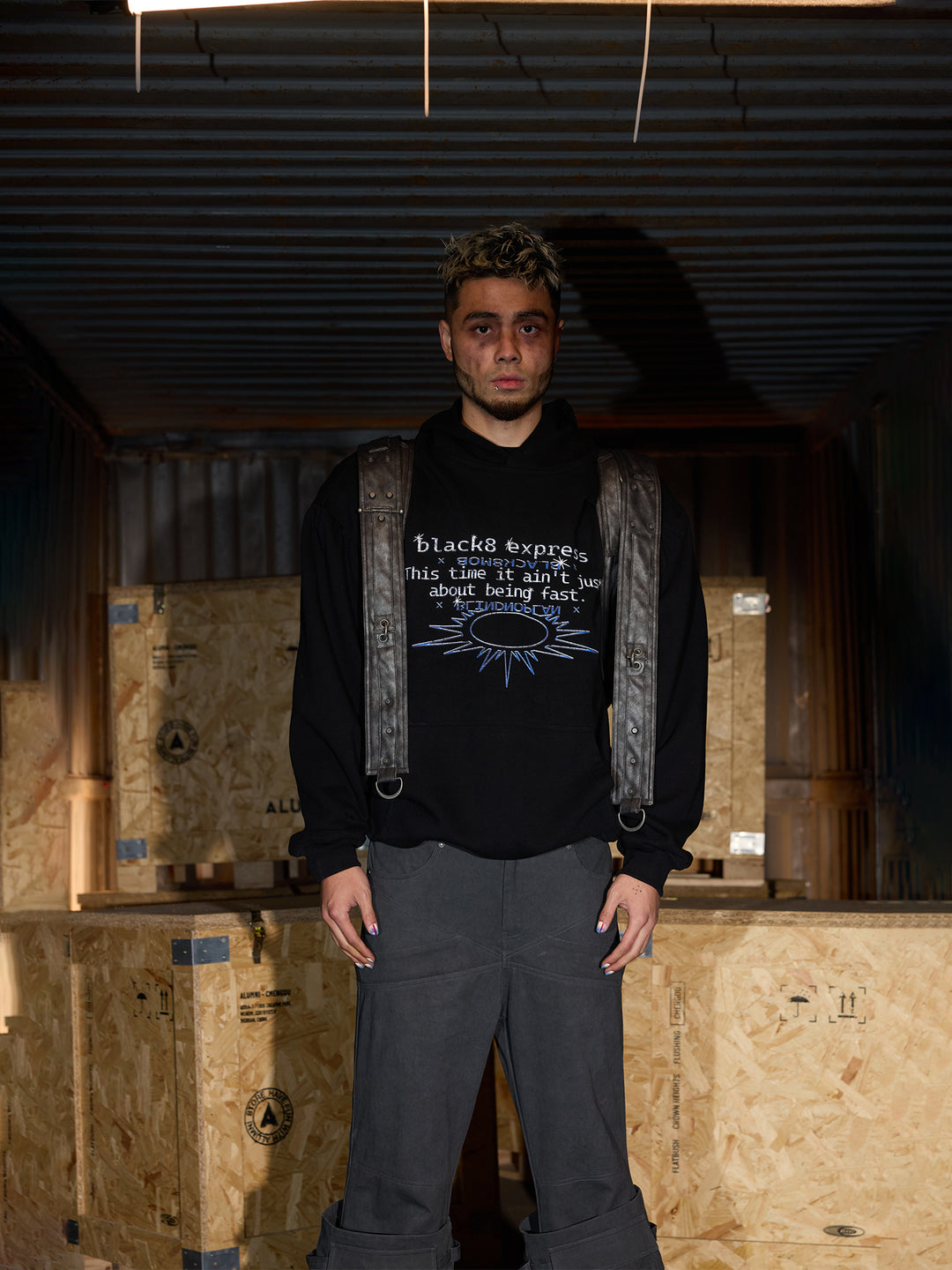 BLIND NO PLAN x BLACK8 Direct Print Hoodie