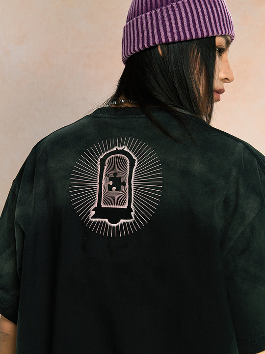 YADcrew Fire Washed & Frayed Tee