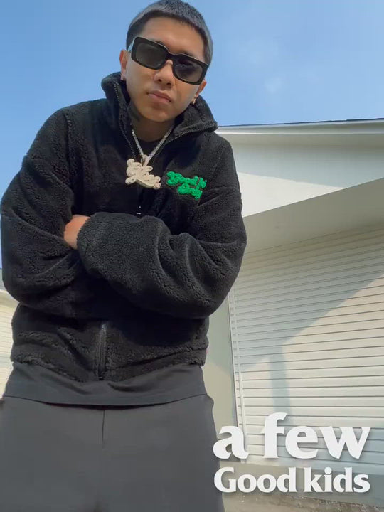 AFGK Sherpa Zip-up Fleece / Circle Logo Boa Jacket | Face 3 Face