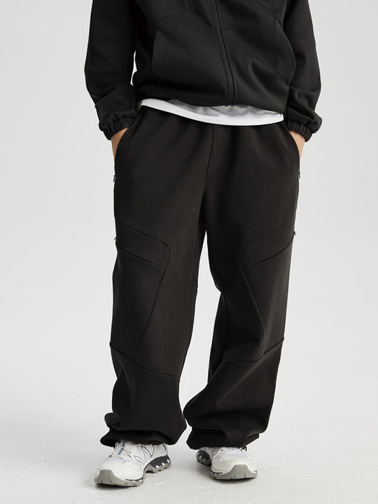 Wassup House Patchwork Deconstructed Zipper Sweat Pants