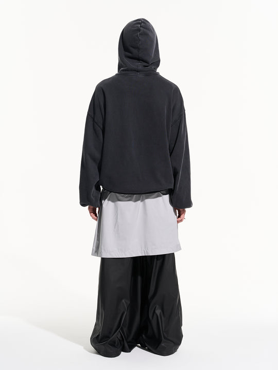 BLIND NO PLAN Patterned Printed Washed Hoodie