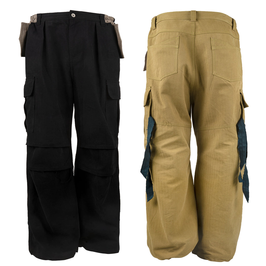 EVILKNIGHT(EK) Herringbone Pockets Work Cargo Pants