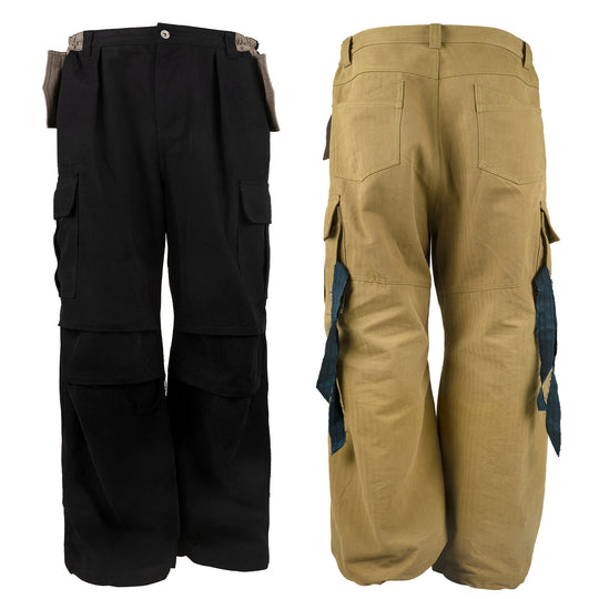 EVILKNIGHT(EK) Herringbone Pockets Work Cargo Pants