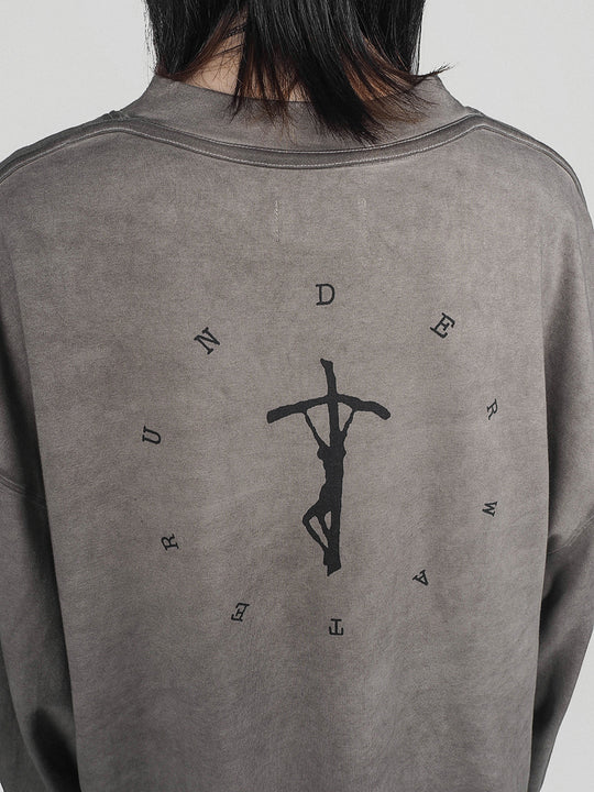 UNDERWATER Crucifix Cross Printed Long Sleeve Tee