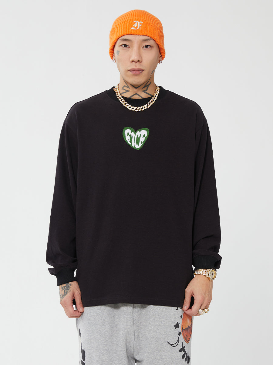 F2CE Love Heart LOGO Long Sleeved Tee | Face 3 Face