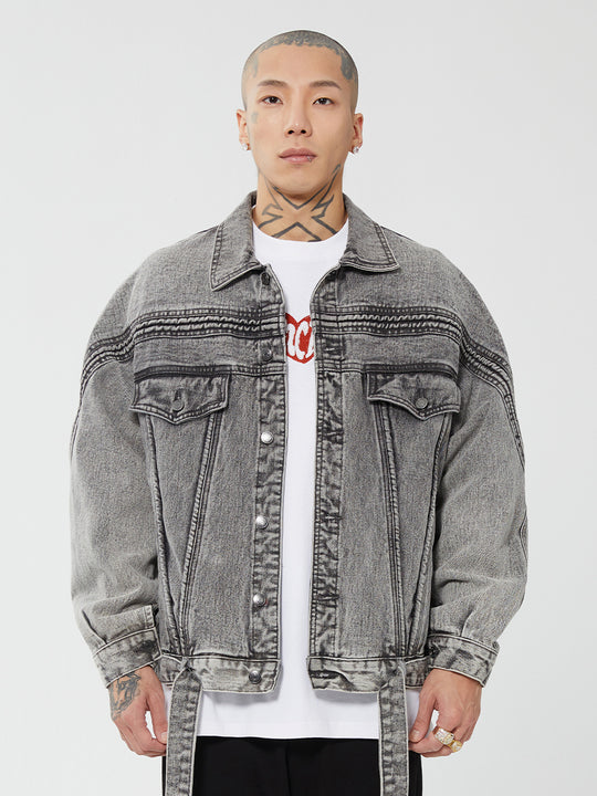 F2CE Vintage Washed Denim Jacket | Face 3 Face