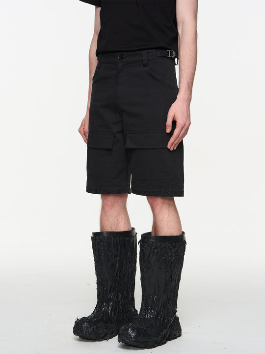 BLIND NO PLAN Two Tone Pocket Removable Logo Embroidered Work Pants