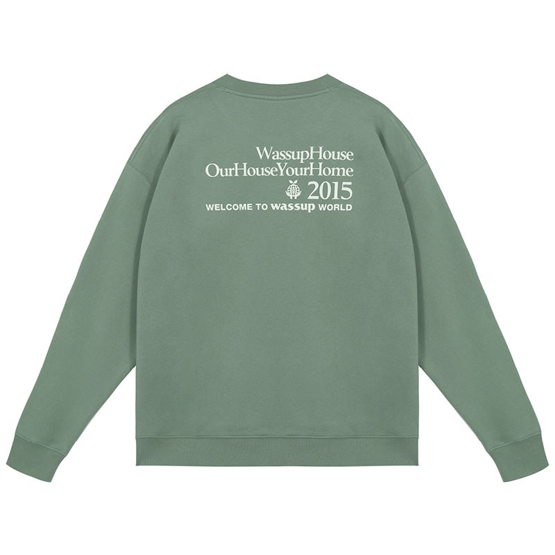Wassup House Earth Planting Printed Embroidery Sweatshirt