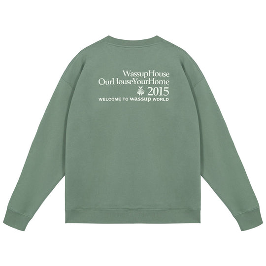 Wassup House Earth Planting Printed Embroidery Sweatshirt
