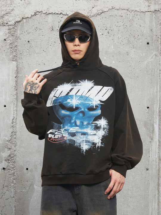 F2CE Skull Graffiti Printing Hoodie